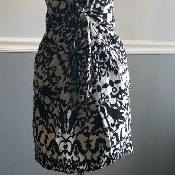 Cynthia Steffe Black & White Tie Front Dress, 2 - Picture 3 of 8